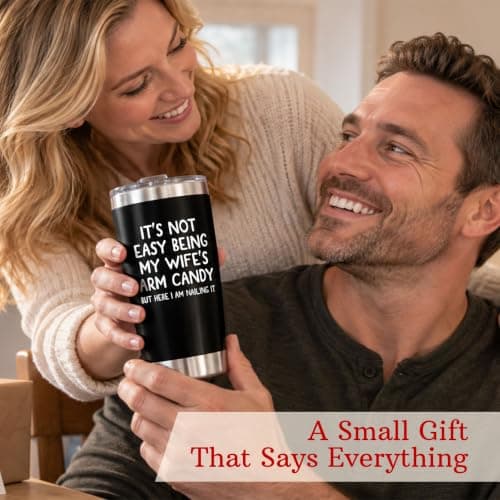 Gifts for Husband Christmas, Anniversary Birthday Gifts for Him Husband, Mens Gift Ideas, Stainless Steel, Lid Included Christmas Birthday Gift for Husband from Wife, 20 oz Tumbler for Men B0DPG6PKK7