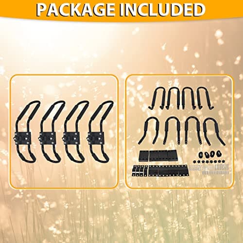 J-Bar Roof Rack Kayak Carrier Holder Boat Canoe Surf Ski Snowboard Holder Mounted on Top Crossbar SUV Truck 2 Pairs Steel