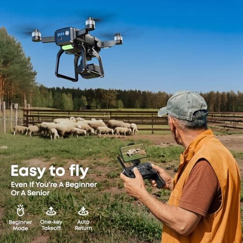 Bwine F7GB2 Pro Drones with Camera for Adults 4K UHD Aerial, 3-Axis Gimbal, 10000FT Control, 75 Mins Flight Time with 3 Batteries, GPS Follow, Waypoint, Orbit Fly, Auto Return, Beginner Mode