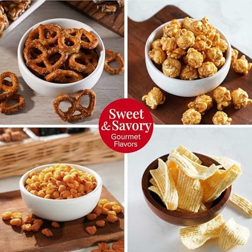 Cookies, popcorn, and pretzels for christmas, thank you, birthday, and appreciation gifting. Kosher. Broadway Basketeers Bountiful Food Gift Basket with Cookies Snacks & Treats B076BV6YHW