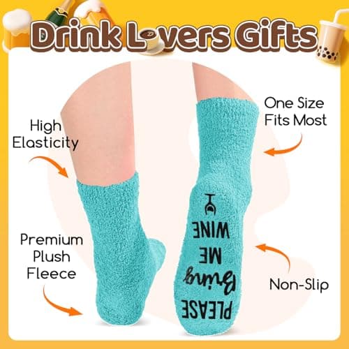 HAPPYPOP Funny Gifts for Women Men - Boba Tea Taco Gifts for Her, Bourbon Coffee Socks