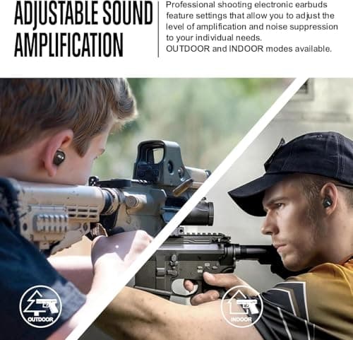 Bluetooth Shooting Ear Protection Earplugs,Hearing Protection, Shooting Ear Buds for Noise Reduction, Ear Protection for Gun Range