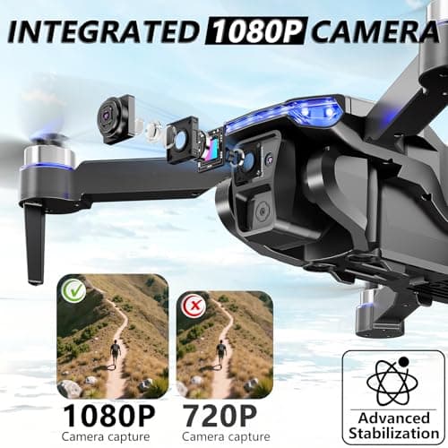 Foldable FPV Drone for Kids & Adults, Clearance! 1080P HD Camera, Carrying Case, Gesture Control Selfie, Altitude Hold, One-Key Takeoff/Landing, 3D Flips——Only $25.99