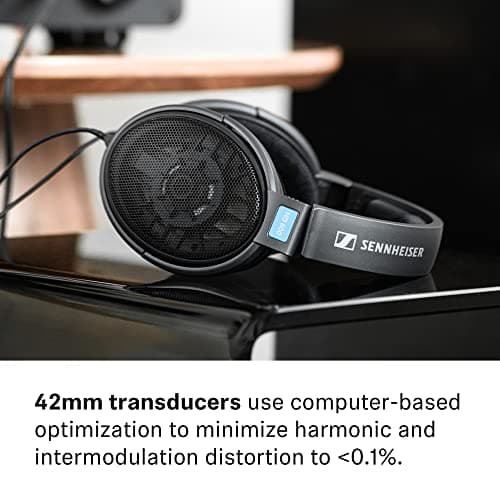 Sennheiser HD 600 - Audiophile Open-Back Dynamic Wired Headphones Over Ear with Natural Soundstage and Premium Comfort for Music Lovers, Open Metal Earpiece Covers, Black