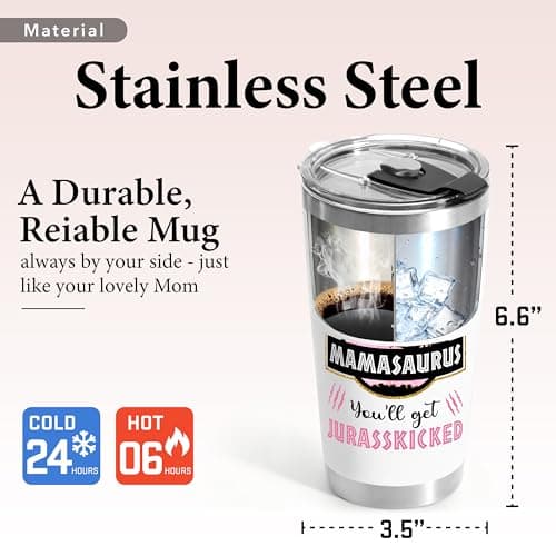 Gifts for Mom from Daughter, Son for Christmas, Mothers Day, Birthday - Mom Christmas Gift - Birthday Gifts for Moms, Happy Birthdays Moms - Best Mother Tumbler 20Oz Stainless Steel Coffee Cup B0GD5SZXVZ