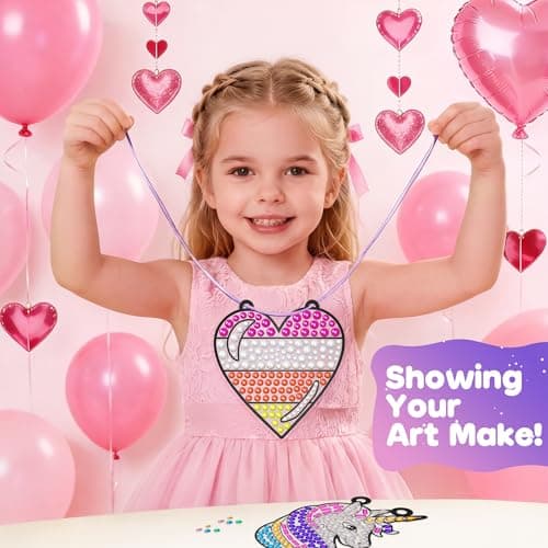 Birthday Gifts Kit for Girls Boys Ages 4 5 6 7 8 9 10 Years Old DIY Creative Kids' Mosaic Kits Diamond Art Crafts Toys ZIZZ Diamond Window Art Suncatcher Kits for Kid 5PCS Gem Painting Crafts B0FM3YQY2W