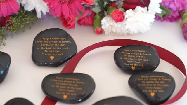 Happy Anniversary Decorative Stones Rock - Heartwarming You are My Rock Wedding Presents, Inspiring Anniversaries Keepsake for Her, Decorative Accessories Anniversary Present for Him