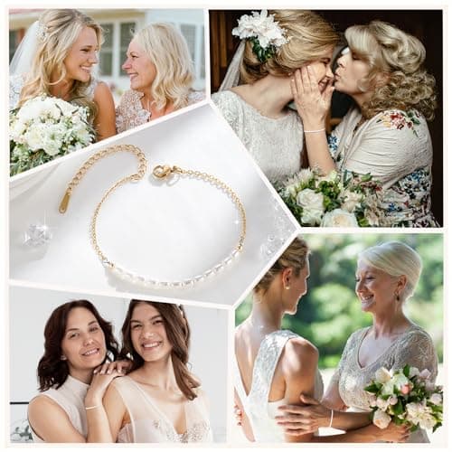 Tarsus Artificial Pearl Bracelet for Women, Mom/Mother-in-Law/Nana/Aunt/Grandma, Birthday Christmas Mothers Day Wedding Day
