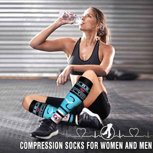 6 Pack Copper Compression Socks for Women and Men Circulation-Best Support for Medical,Running,Nursing,Athletic B082QTVPCM
