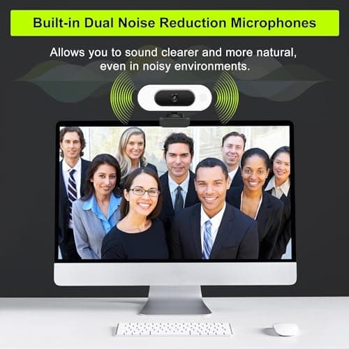 Webcam with Ring Light Microphone - Streaming Web Camera, 1080P Full HD Pro Camera for PC Mac Laptop Desktop, USB Computer Webcam with Privacy Cover and Tripod for Zoom Meeting Skype Teams Twitch