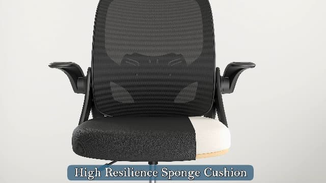 Kensaker Drafting Chair Tall Office Chair, Ergonomic Standing Desk Chair with Adjustable Foot Ring and Flip-up Armrests, Mesh Computer Chair for Art Studio, 300 LBS, Black