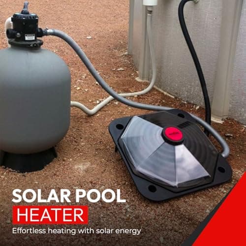 Solar Pool Heater Dome – Black SunCOIL for Above Ground & Intex Pools – Free Connection & Diverter Valve Kit – Fast & Efficient Sun-Powered Heating – 5-Year Warranty