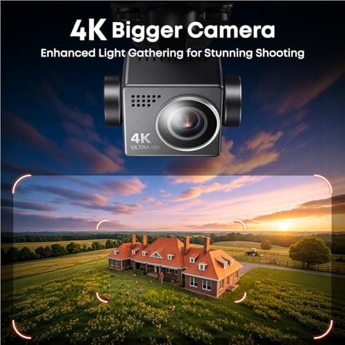 Bwine F7GB2 Pro Drones with Camera for Adults 4K UHD Aerial, 3-Axis Gimbal, 10000FT Control, 75 Mins Flight Time with 3 Batteries, GPS Follow, Waypoint, Orbit Fly, Auto Return, Beginner Mode