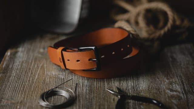 Main Street Forge All American Leather Belt | Made in USA | Men's Heavy Duty Work Belt | EDC Belt