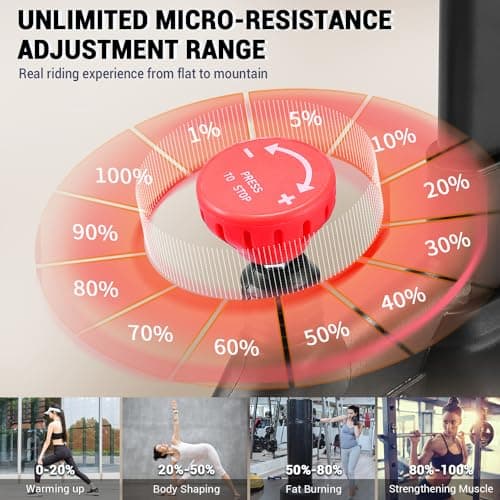 Exercise Bike, WENOKER Stationary Bike for Home, Indoor Bike with Silent Belt Drive, Heavy Flywheel, Comfortable Seat Cushion and Upgraded Digital Display