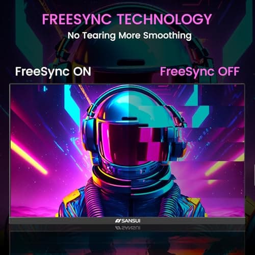 SANSUI 24" 1ms 160Hz Gaming Monitor, FHD 1080P Computer Screen, FreeSync Sync, 4000:1 Contrast, 110% sRGB, HDMI & DP Ports, VESA Mount, HDMI Cable Included