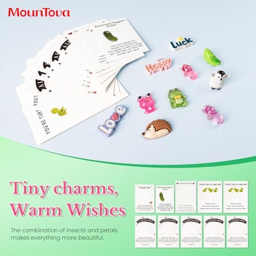 Pocket Hug 10 Sets, DIY Cute Mini Encouragement Gifts with Cute Resin Tokens Inspirational Thinking of You Keepsake Long Distance Friendship Appreciation Gifts for Friends Family Coworkers B0F1SNXLSH