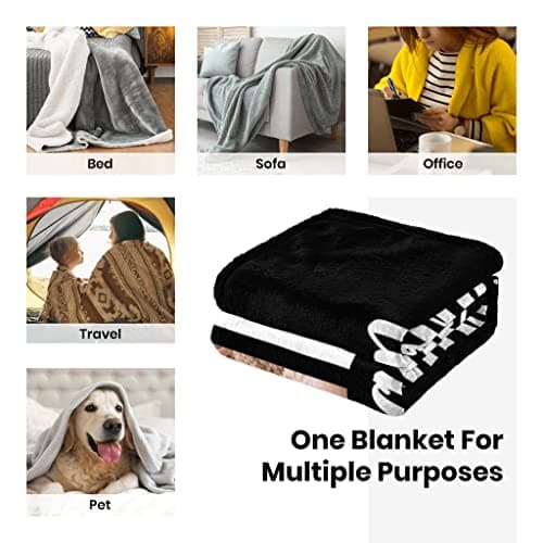 Mothers Day Birthday Gifts for Mom, Personalized Blanket with Photos to My Mom Gift from Daughter Son, Custom Blanket with Pictures Text, Birthday for Wife Grandma Women