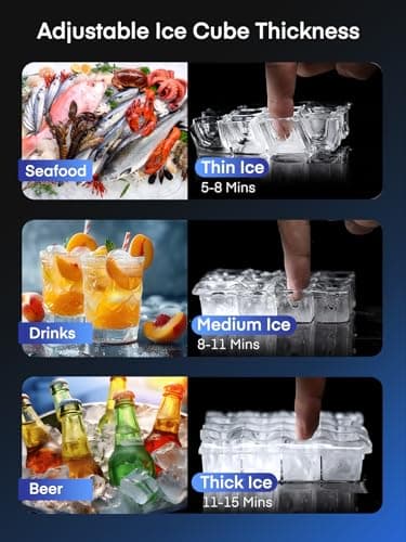 Commercial Ice Maker Machine 500LBS/24H, 350LBS Stainless Steel Storage Bin, 182 Ice Cubes in 10-15min, Self-Cleaning, Air Cooled Ice Machine with LCD Touchscreen for Bar Business Cafe (500 lbs)