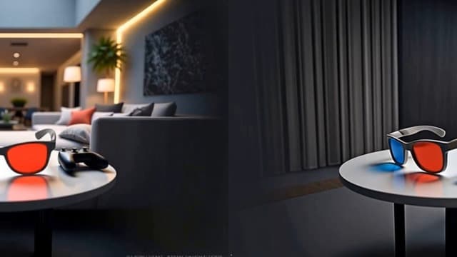 3Pcs Red and Blue 3D Glasses Universal TV Movie Dimensional Video Frame 3D Glasses DVD Game Glass 3D Style Glasses for 3D Movies Games, 3D Viewing Glasses, Televisions and Video