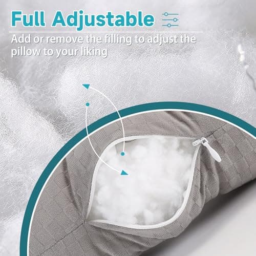 Ear Piercing Pillow with an Ear Hole, Cotton and Polyester Side Sleeping Pillow for CNH and Ear Pain Ear Inflammation Pressure Sores for Side Sleepers, Ear Guard Pillow (Light Grey)