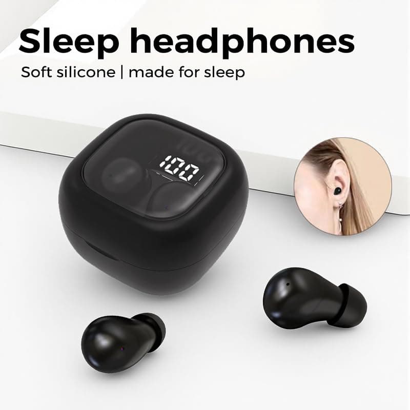 Honcas Mini Earbuds for Work and Sleep, Small Bluetooth 5.3 Headphones, 24 Hours Total Battery Life