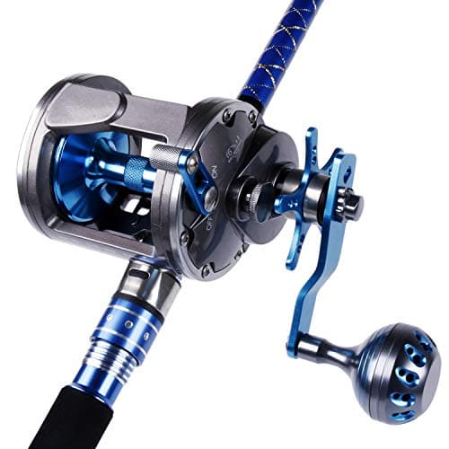 Sougayilang Line Counter Trolling Reel Conventional Level Wind Fishing Reel