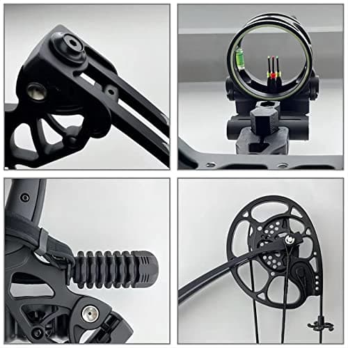 Compound Bow Draw Weight 0-70 Lbs for Pull Beginner and Intermediate Archer Fully Adjustable 19.25"-31" with All Accessories, up to IBO 320 fps,Package with Archery Hunting Equipment New 2024