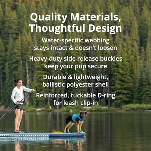 Ruffwear, Float Coat Dog Life Jacket, Premium Buoyancy Swim Vest with Lift Handle, Secure Fit & Reflective Trim, Adjustable Flotation for Swimming, Boating, & Outdoor Adventures, Wave Orange, Large