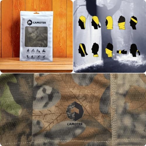 CAMOTER Camo Balaclava Ski Face Mask UV Protector for Man and Women Hunting Fishing Motorcycle Windproof&Military Tactical