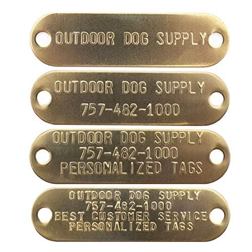 Outdoor Dog Supply 1" Heavy Duty Reflective Waterproof D-Ring Dog Collar for Medium & Large Dogs with 3/4" Custom Brass Nameplate (Reflective Orange, 21")