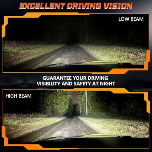 H4/9003 LED Headlight Bulbs + 7 Inch H6024 Glass Round LED Headlight Housing,Halogen Sealed High Low Dual Beam,Original Classic Look Conversion Pair Kit Pair