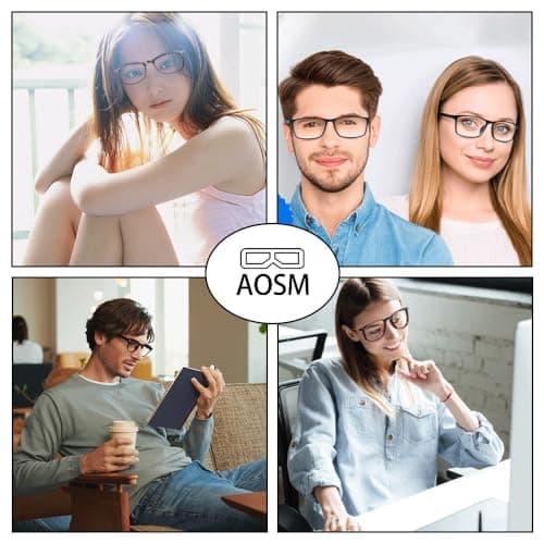 AOSM Blue Light Glasses for Men & Women,Gaming glasses Anti-Glare UV400 Protection,Blue Light Blocking to Relieve Eye Strain