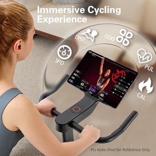 YESOUL Exercise Bike for Home – Stationary Bike with Stable Triangle Frame, Silent Magnetic Resistance, 300 lbs Capacity, Dual-Stage Drive & Alloy Flywheel, Smart APP with Scenic & Live Classes