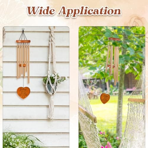 Sisters Gifts from Sister, Sister Birthday Gifts Wind Chime, Bestie Gift for Women, Unique Sisters Gift for Birthday, Christmas, Mothers Day, Wedding, Graduation, Garden Decoration