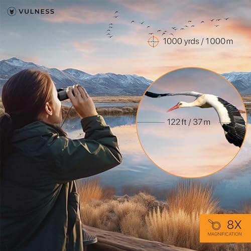 Binoculars for Adults | Compact Small Mini Travel Binocular for Bird Watching High Powered Electronics Cruise Ship Essentials Norwegian Alaska Must Haves Hiking Camping Gear a by VULNESS (Black, 8X21)