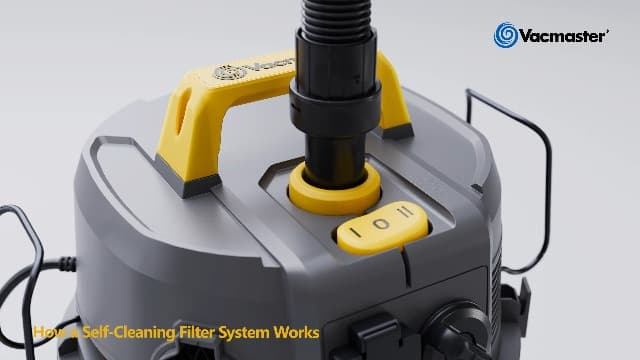 Vacmaster Professional VDK811PW 0201 8 Gallon 4.5 Peak HP Wet/Dry Vac with Self-Cleaning Filter System, 8 Gal, Black