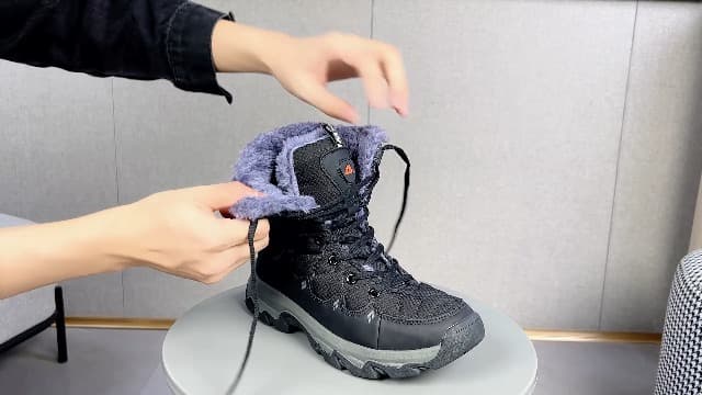 TRAILBLITZ Men's Winter Snow Boots Water Resistant Non Slip Warm Outdoor Lightweight Comfortable Durable 7.1 IN Height Hiking Shoes