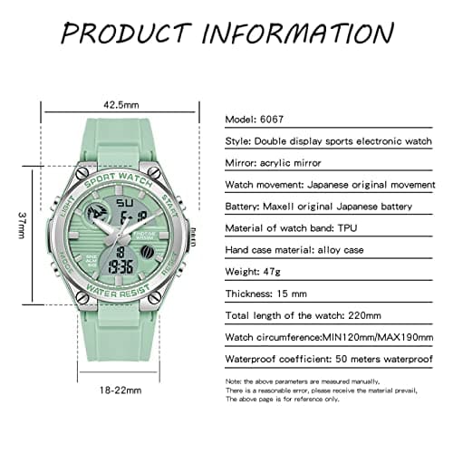 findtime Womens Digital Watch Sport Waterproof Watch Analog Military Tactical Watches LED Backlight Alarm Stopwatch Wrist Watches