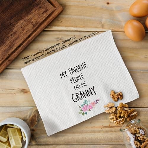 Granny Gifts Kitchen Towels, Granny Grandma Gifts for Mother’s Day Hand Towels, Call Me GrannyDish Towels Dishcloths Tea Towel for Kitchen, Grandma Gift KitchenBathroom Decor, 16x24in B0CZRCQ5J5
