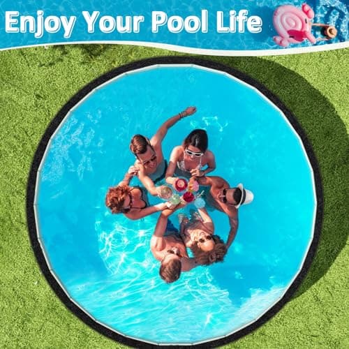 260G/M² Pool Pads for Above Ground Pool, 15FT Round Under Pool Mat Made of Durable and Prevents Puncture Geotextile Material to Protection and Extend The Life of Inflatable Swimming Pool or Hot Tub