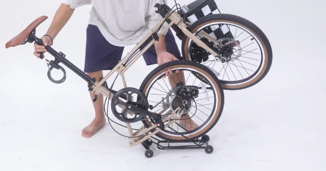 20 Inch Folding Bike for Adults, 7-Speed Foldable Bike for Women & Men, Foldable Bicycle with Dual Disc Brake, Portable Commuter City Bikes with Adjustable Saddle