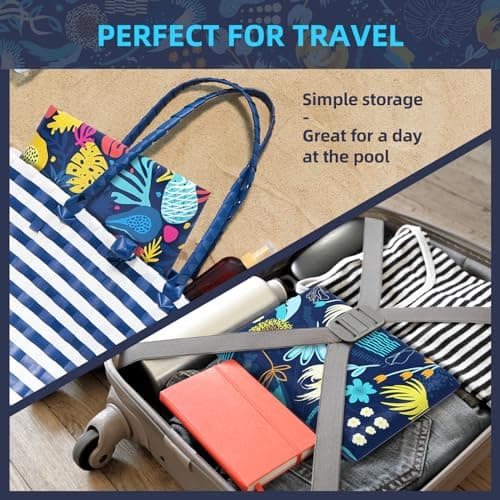 Sunikko X Pool Floats Adult 2 Packs Fabric Heavy Duty Inflatable Pool Chair Hammock, Blow Up Floaties for Adults, Hawaii Flower Floats for Pool Floating, Party Summer Toys Water Beach Lake Fun