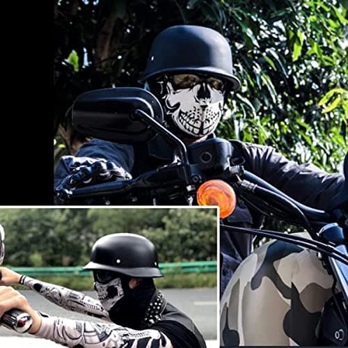 German Style Motorcycle Half Helmet Open Face Adult Men Women DOT Approved Retro Helmet，Matte Black