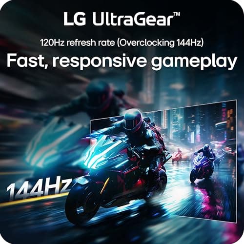 LG 24G411A-B 24-inch Ultragear Full HD (1920 x 1080) IPS Gaming Monitor, 144Hz (O/C), 1ms MBR, NVIDIA G-Sync Compatible, AMD FreeSync, HDR10, HDMI, DisplayPort, Slim Stand, Black