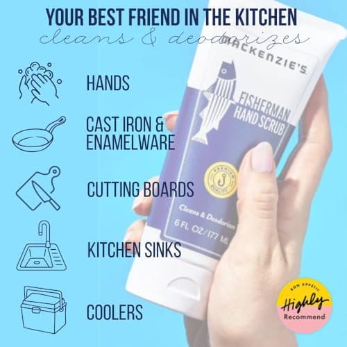 MacKenzie's Fisherman Hand Scrub - Holiday Gifts for Men - Holiday Gifts for Fisherman - Holiday Gifts for Cooks - Holiday Gifts for Gardeners - Stocking Stuffer for Men - Cleansing & Deodorizing