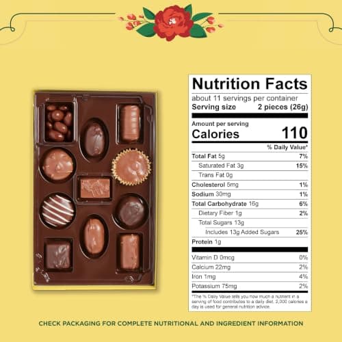WHITMAN'S SAMPLER Assorted Milk & Dark Chocolate Candy Gift Box, 10 oz.