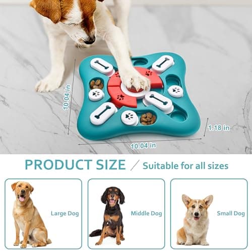 PETSTA Dog Puzzle Toys, Treat Dispensing Dog Enrichment Toys for IQ Training and Brain Stimulation, Interactive Mentally Stimulating Toys as Gifts for Puppies, Cats, Dogs B09XXPCB4T