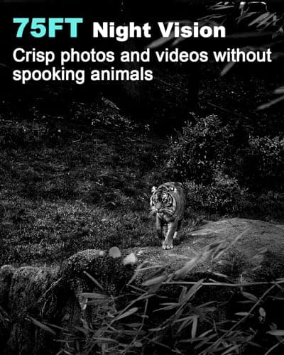 KJK Trail Camera 36MP 2.7K, Mini Game Camera with Night Vision 0.1s Trigger Time Motion Activated 130°Wide-Angle, Waterproof Trail Cam with 2.0” HD TFT Screen, Hunting Camera for Wildlife Monitoring