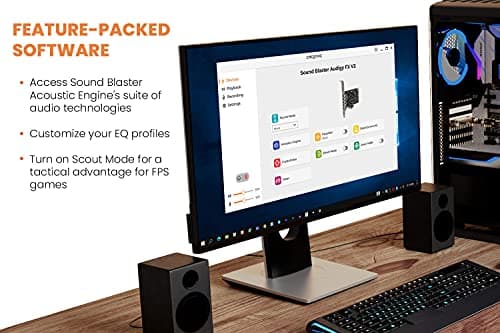 Creative Sound Blaster Audigy Fx V2 Upgradable Hi-res PCI-e Sound Card with 5.1 Discrete and Virtual Surround, Scout Mode, SmartComms Kit for PC